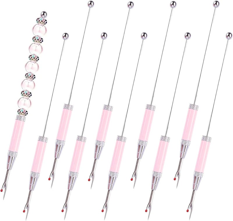 Frinnovan 10 Packs Beadable Thread Cutter Seam Rippers for Sewing Metal Embroidery Removal Tool Beaded Tag Remover for DIY Craft (Pink) - Image 1
